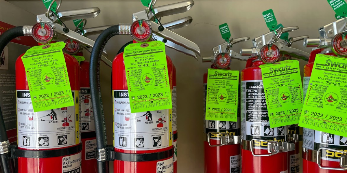 Fire extinguishers distributed by swartz